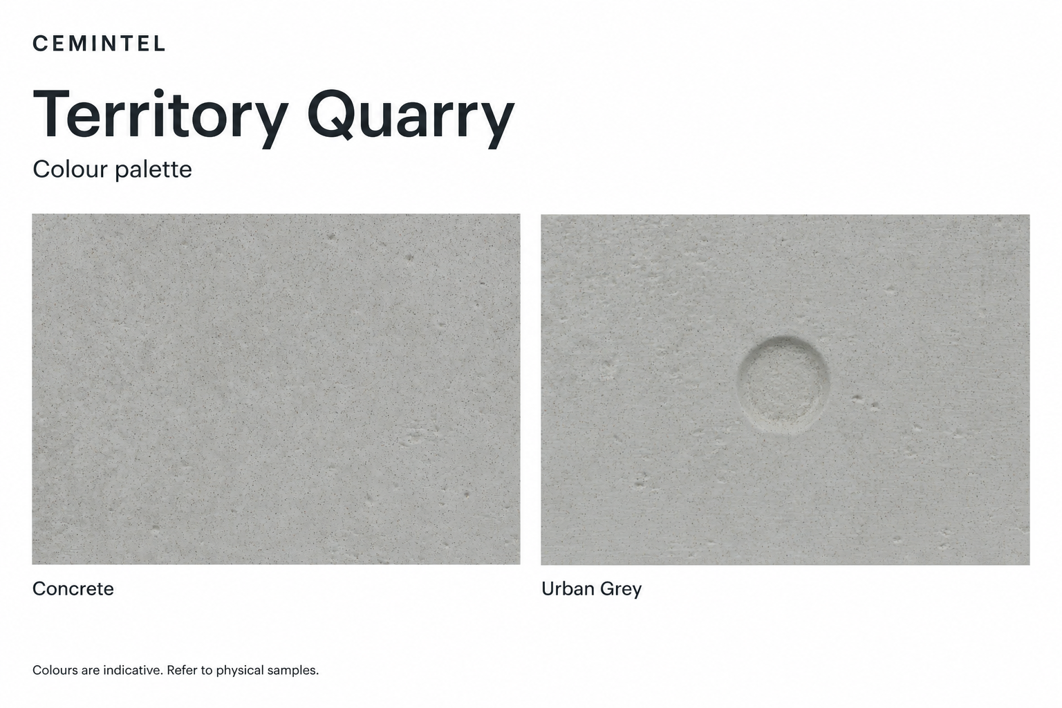 Cemintel Territory Quarry colour palette