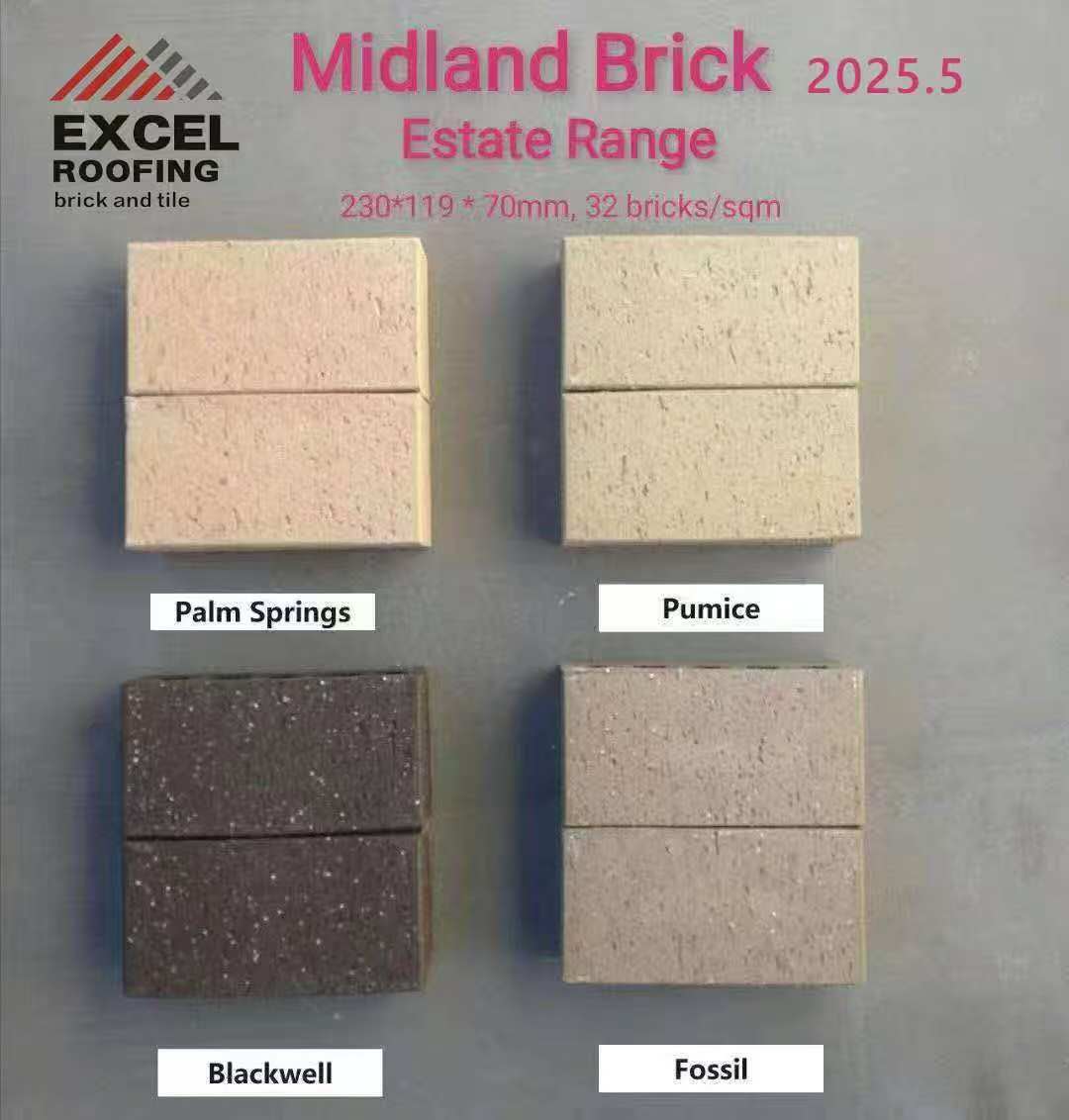 Midland Brick Estate Range samples