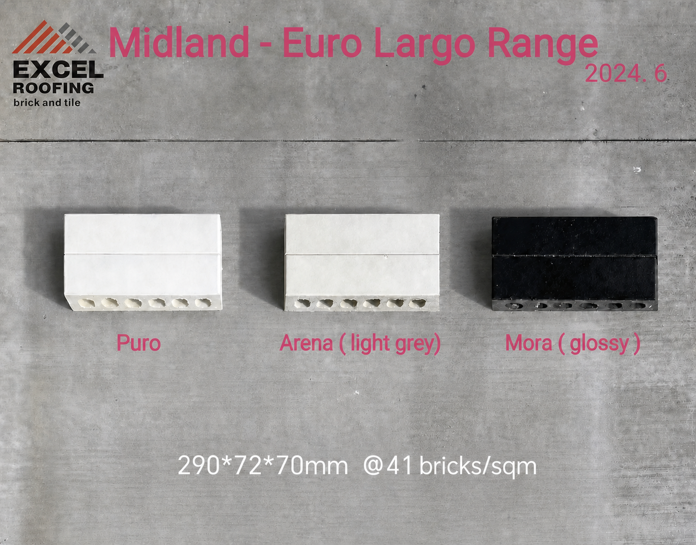 Midland Brick Euro Largo Range samples