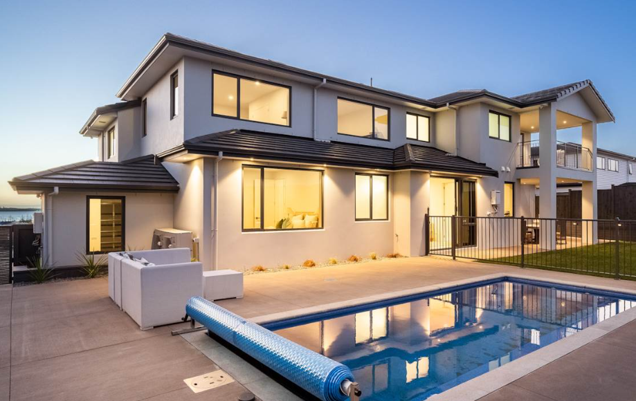Beachlands Luxury Residence rear exterior and pool