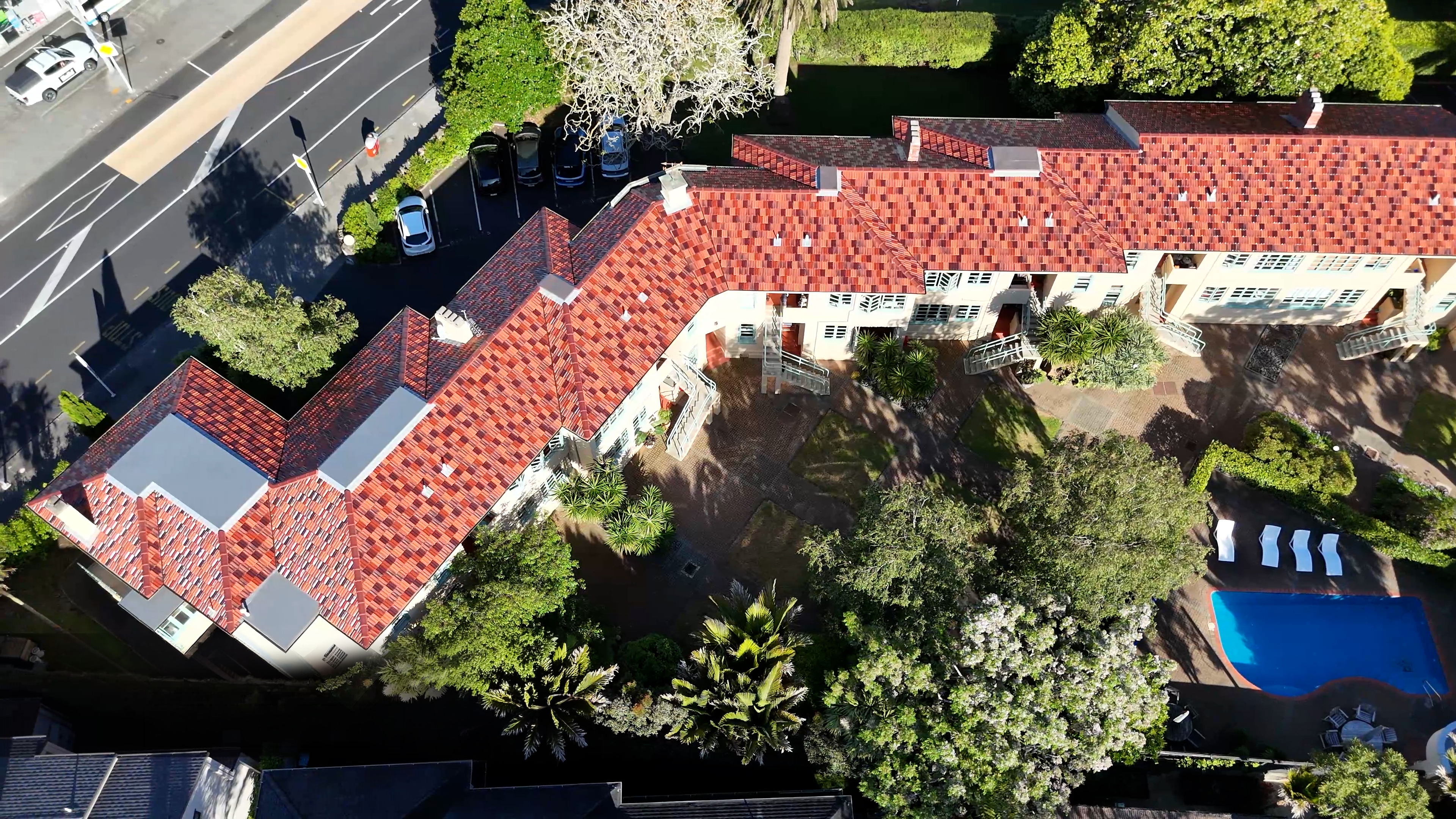 Finished Marino Gardens roof left side aerial